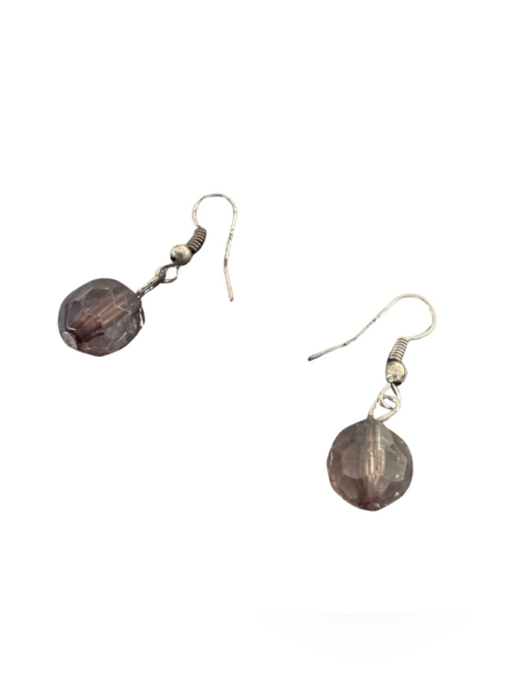 10 mm Faceted Smoky Acrylic Earrings